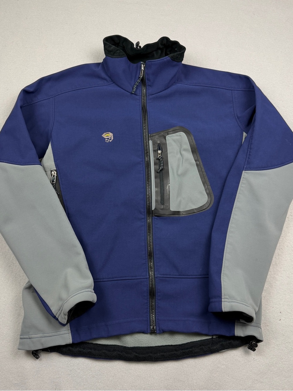 Vintage Mountain Hardwear Alchemy Windstopper Softshell Jacket - Blue/Grey Sz L
